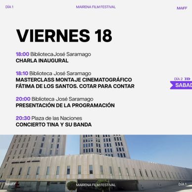 ¡Sacad la agenda que ya está aquí la programación del Mairena Film Festival!  Del 18 al 26 de octubre Mairena del Aljarafe se llena de cine. Una semana llena de los mejores planes- cortometrajes, conciertos, col